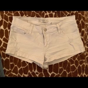 White Jean shorts